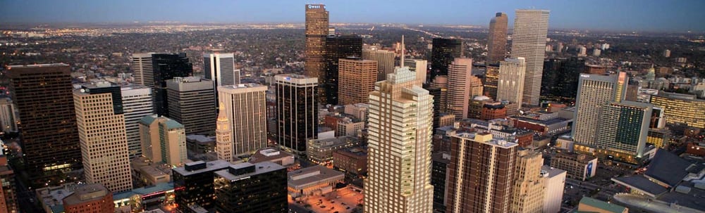 Downtown Denver Skyline Aerial