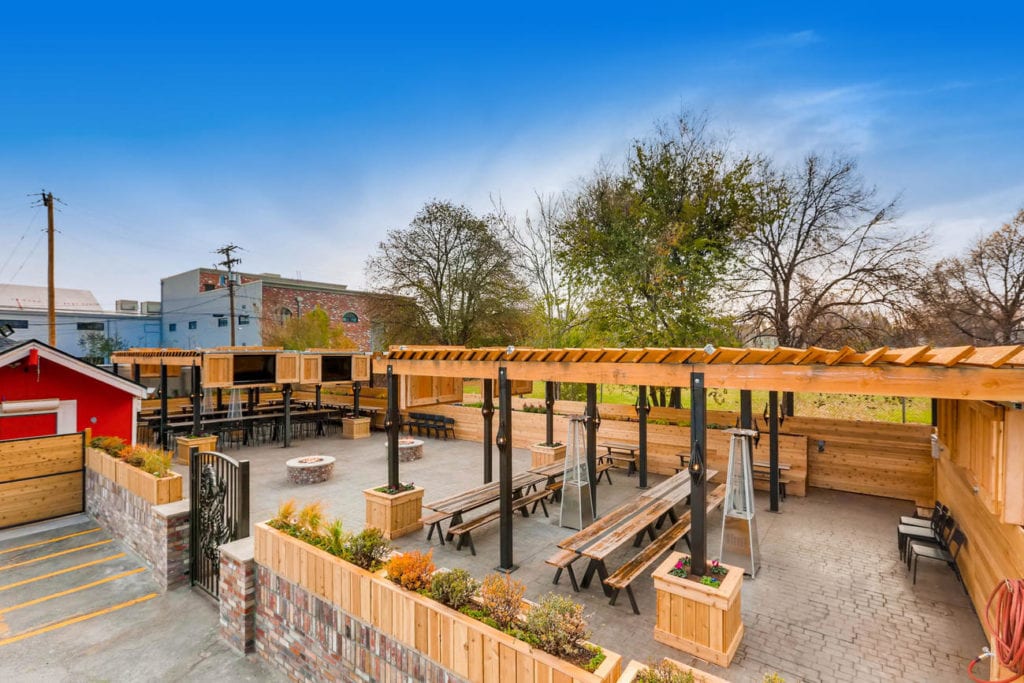 RiNo Beer Garden Denver CO Aerial