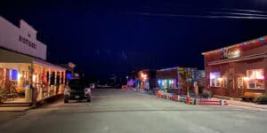 Fairplay Colorado Bars on Front Street at night