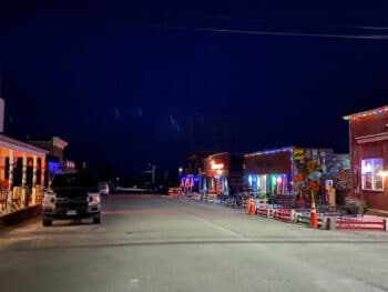 Fairplay Colorado Bars on Front Street at night