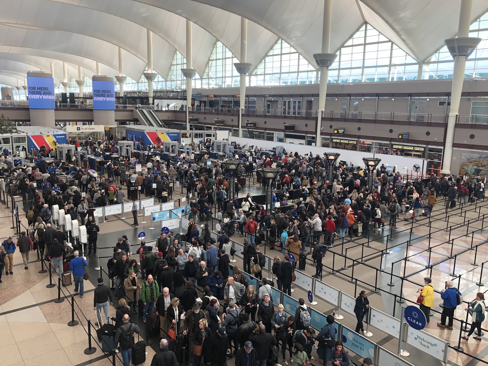 Jeppesen Terminal Denver Airport Crowd