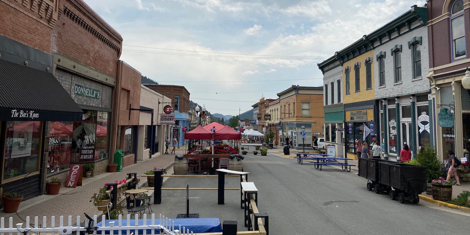 Bars in downtown Idaho Springs CO