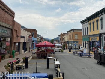 Bars in downtown Idaho Springs CO