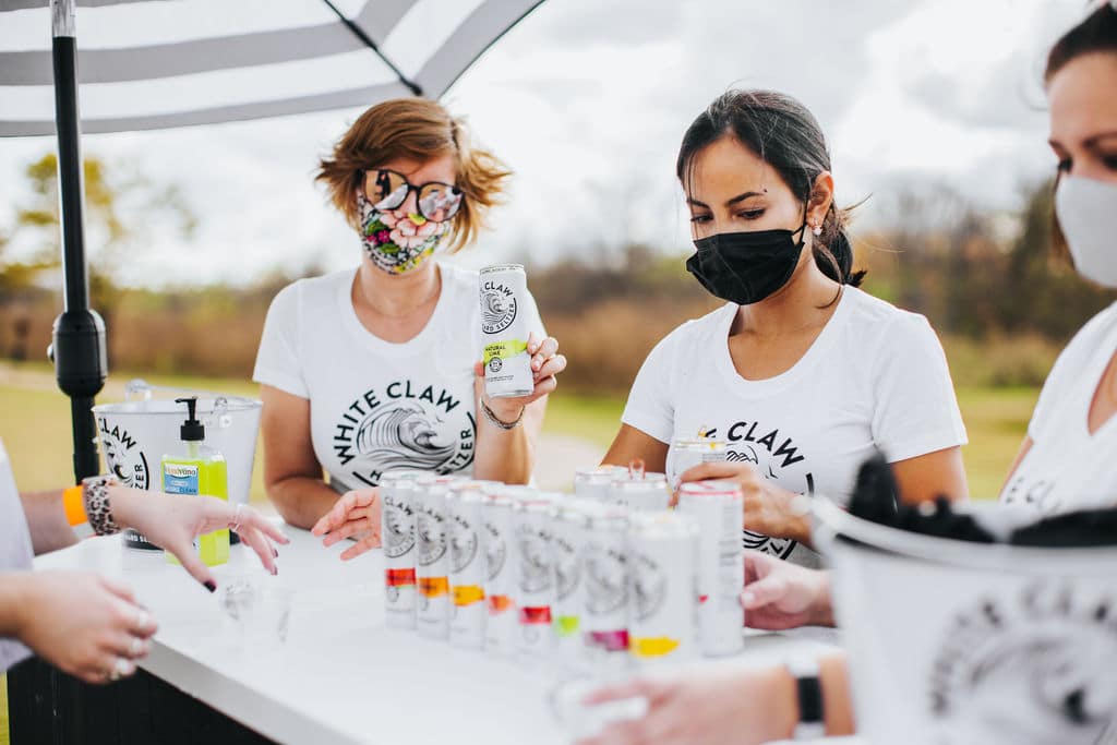 white claw booth at seltzerland