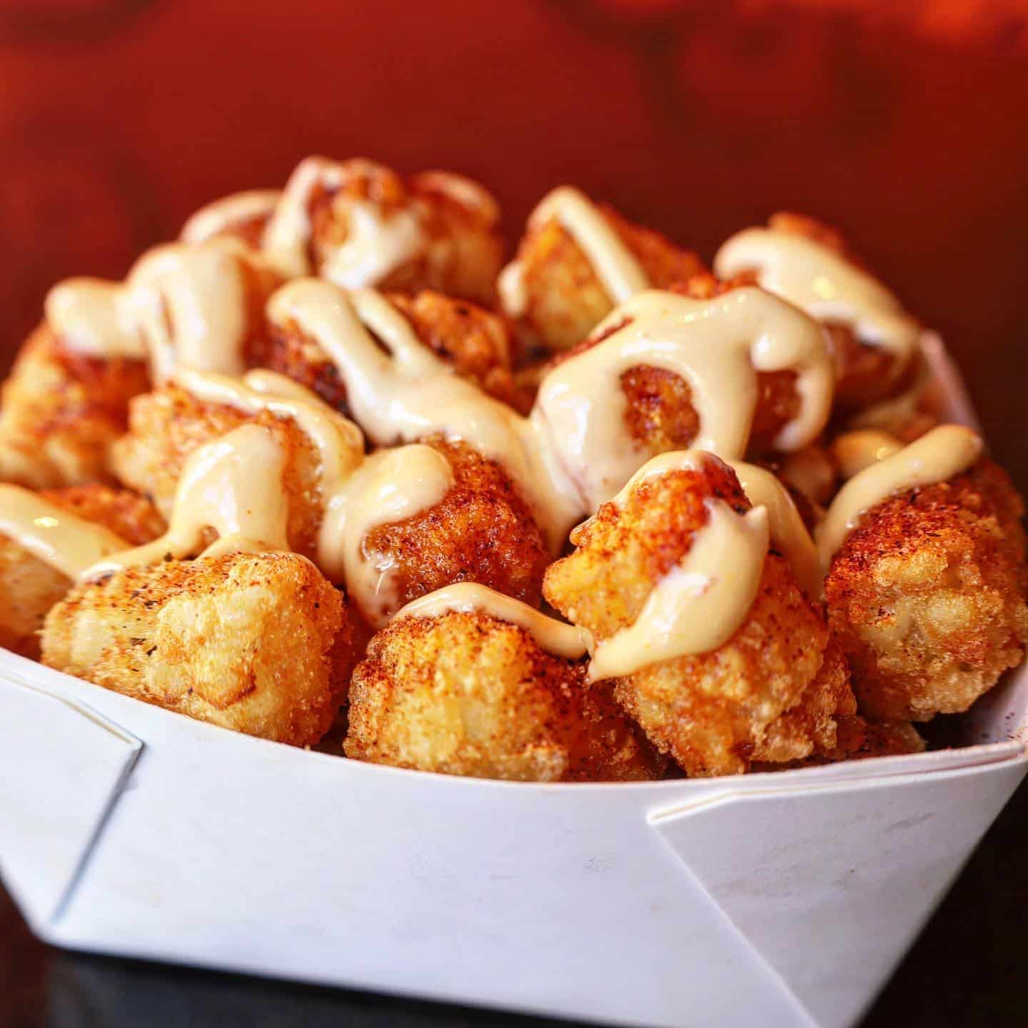 bowl of tator tots from Chicken Rebel in Denver