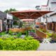 outdoor dining patio at Acova in Denver